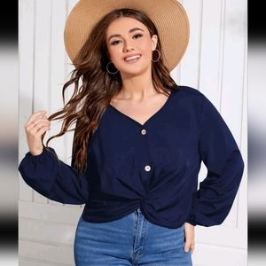 Navy blue blouse